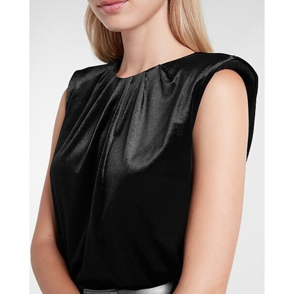 Express Velvet Strong Shoulder Thong Bodysuit S - Picture 3 of 5